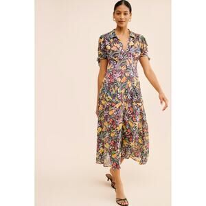 FREE PEOPLE Lemon Meringue Midi Dress size XS